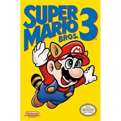 SUPER MARIO 3 - VIDEO GAME POSTER 24x36 - 0564 • $12.50