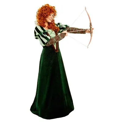 Forest Princess Womens Costume Merida Brave Dress Medieval Disney Pixar Movie • $55.96