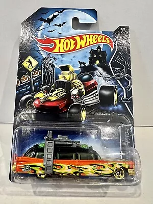 2014 Hot Wheels  Happy Halloween Ghostbusters Ecto-1. Rare Us Exclusive. Vhtf • $55