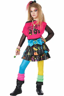 California Costume Like Totally 80'S Child Girls Dress Outfit Disco 3021-163 • $16.68