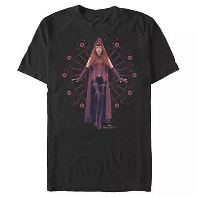 Men's Marvel Wandavision Scarlet Witch Geometric Magic Symbol T-Shirt • $13.99