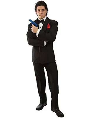 $139.52 • Buy Adult Mens James Bond 007 Fancy Dress Spy Tuxedo Costume Standard
