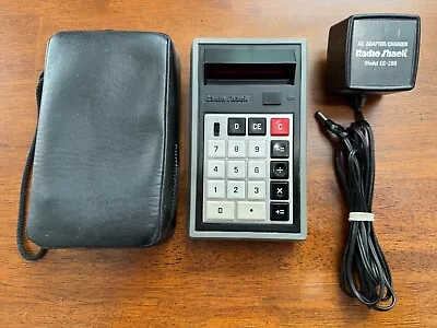 Vintage Radio Shack Model EC-200 Calculator Case And AC Adapter/Charger • $39.99