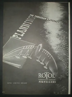 1945 FUTURE AIRPLANE FUTURISTIC PLANE WWII Vtg ROTOL PROPELLER Trade Print Ad • $9.99