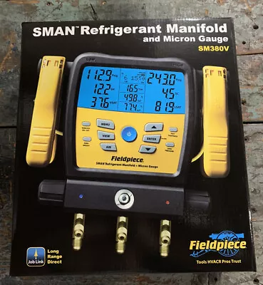 $531 • Buy Fieldpiece Wireless 3-port Sman Refrigerant Manifold & Micron Gauge Sm380v