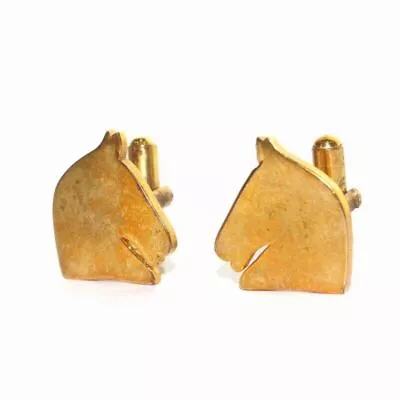 Hermes Cufflinks Horse Plated Gold Color /Dk Gy18 Oh Men'S • $399.48
