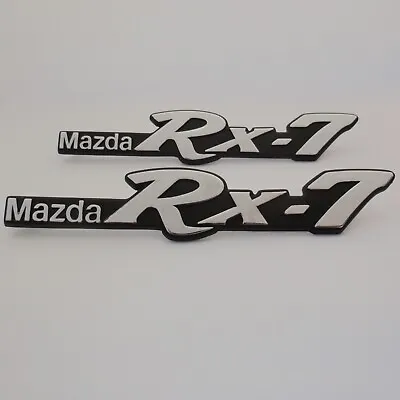 MAZDA RX7 2x Metal Guard Badges 3 Pins New For 1983-1985 Rotary Rotor Coupe  • $69.95