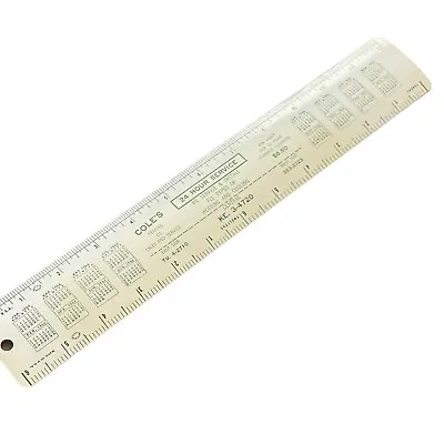 Vintage Aluminum 12 Inch Ruler Calendar 1964 Advertising Cole’s Heating Cooling • $12.99