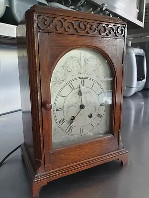 Antique Mantel Clock With Smiths Silent 240v Electic Motor. Ideal Bedroom Clock • £89