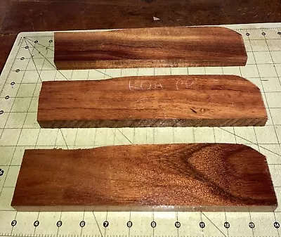 Three Pieces Hawaiian Koa Wood~11 1/2  X 2 2/3  X 3/4  (#400) • $39