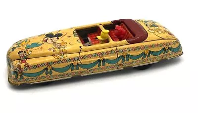 Marx Disney Parade Roadster Vintage Tin Car Wind Up 1940s Collector Mickey Mouse • $9.99