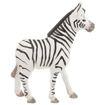 Miniature Wood Carving Zebra Ornament Wooden Carving Animal Statue Home Decor • £13.80