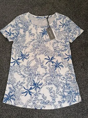 £5 • Buy Debenhams Principles Women's Tropical Jungle Print Cotton Short Sleeved T-shirt