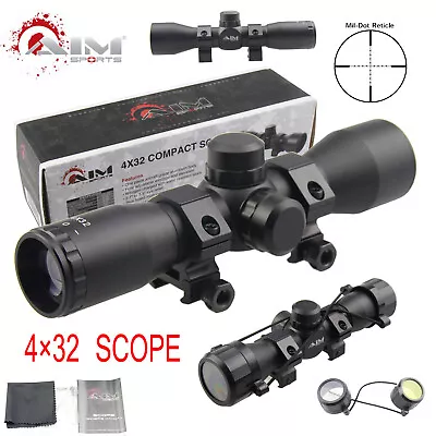 4x32 Mil Dot Reticle Scope & Mount For Mossberg 500 535 590 835 Maverick 88 • $59.95