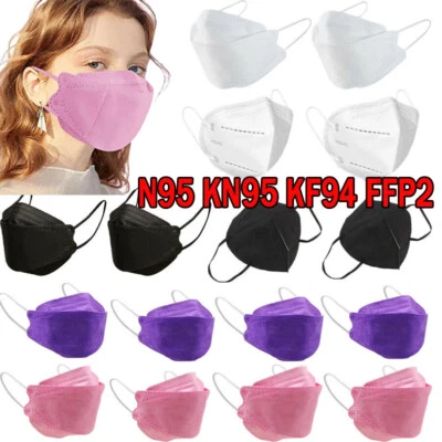 $6.88 • Buy 100PCS N95 KN95 FFP2 KF94 Certified Disposable Respirator 3D Face Masks 4/5Layer