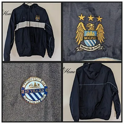 Retro Manchester City Waterproof Jacket Mens Size XL • £15.99