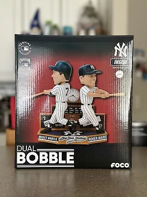 Mickey Mantle & Roger Maris New York Yankees Bobblemate Dual Bobblehead FOCO NEW • $425