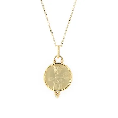$690 • Buy Temple St. Clair Coin Pendent 18k Yellow Gold 