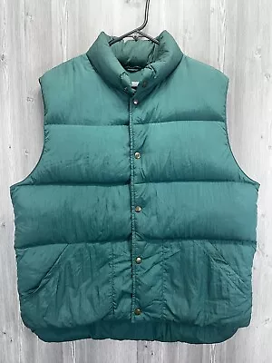 Vintage Eastern Mountain Sports EMS Goose Down Puffer Green Vest Men’s Size M • $35