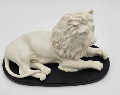 Vintage Italian Lion Sculpture Made From Marble Composite 6  Tall 11  Long  • $48.75