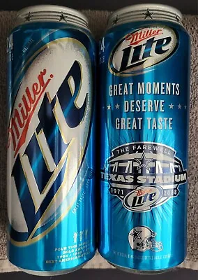 Dallas Cowboys Miller Lite 24oz Can Lot Texas Stadium • $24.49