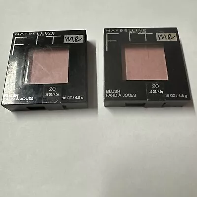 2X Maybelline New York FIT Me Blush 20 Mauve ~ New & Sealed • $11.99