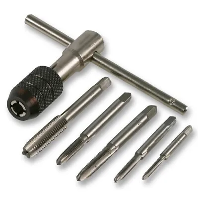 New 6pc TAP WRENCH & CHUCK SET TOOL T-HANDLE METRIC M3 M4 M5 M6 M8 And Die • £7.49