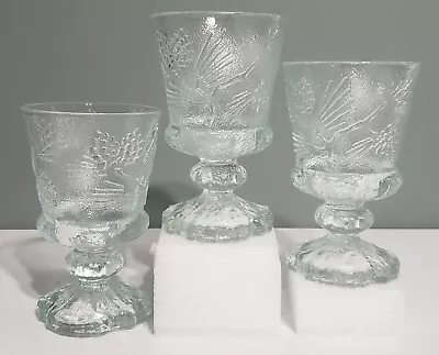 Set Of 3 PONDEROSA PINE 12 Oz Water Goblets Vintage Indiana Tiara Glass 6  • $14.99