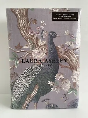 Laura Ashley Belvedere Pale Iris Eyelet Curtains 64  X 90  BNWT • £69.99