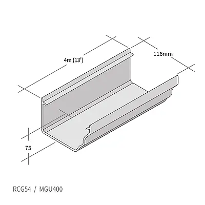 Marley Classic Conservatory Gutter Plastic Ogee Profile Ultraframe UPVC Roof 4m • £281.71