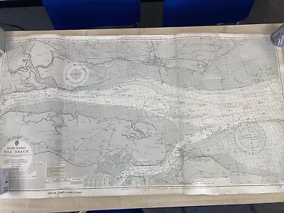 VINTAGE ADMIRALTY  CHART. No. 1185. RIVER THAMES SEA REACH. 1962  EDITION. • £10