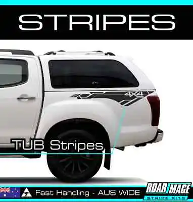 AM Side TUB Stripes Fit 2012-2020 Isuzu Dmax D-max  Decals Stickers (not Door) • $89