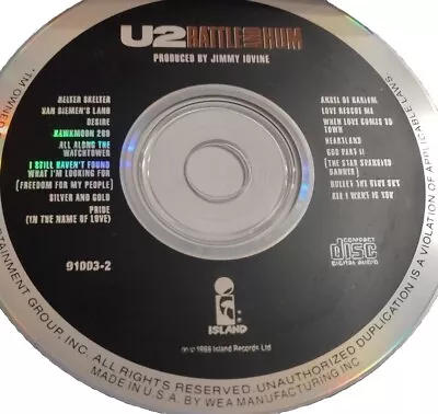 Rattle And Hum By U2 (CD Only 1990) • $3.20