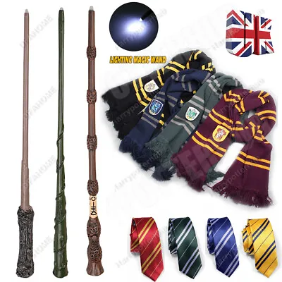 Harry Potter Hogwarts Wizard 14  LED Wand Scarf Tie In Box For Book Day Costume • £8.59