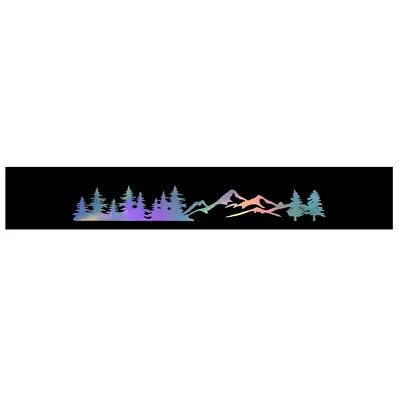 Car Windshield Window Decal Sticker Banner Vinyl Tree Mountain Graphics Laser • $11.77