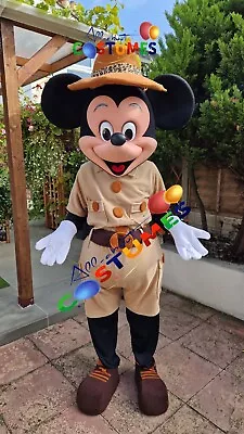 Hire Safari Mickey Mouse Lookalike Costume Mascot Fancy Dress Delivery IKS UK • £50