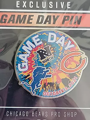 2021 Detroit Lions Chicago Bears GAME DAY PIN 10/3/21 Soldier Field Exclusive • $12.95