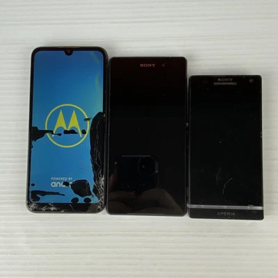 $59.99 • Buy Smartphone Bundle X 3 Motorola Sony Xperia Parts Only Free Fast Postage In Aus