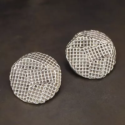 VTG Sterling Silver - ISRAEL SIGNED Electroform Modernist Clip-On Earrings - 23g • $2.99