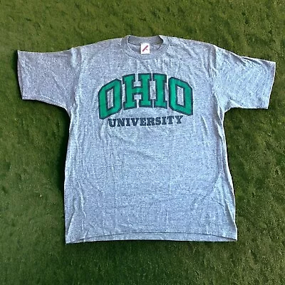 Vintage 1980s Ohio University Bobcats T Shirt Jerzees Single Stitch Size XL • $24.49