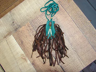 Fringed Deerskin Leather Wolf Medicine Bag Dance Regalia Necklace Pouch  Native • $26.99