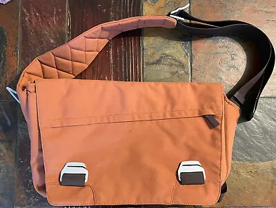 Blue Lounge Cross Body Messenger Bag Large Laptop Carrier Rust Colored • $14.99