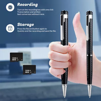 32G Voice Recorder Pen Activated MP3 Audio Listening Device Lecture Dictaphone • $14.98