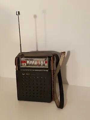 1960'S Vintage Bulova 1460 Series Hand Held Transistor Radio W/ Case- AS IS • $123.99