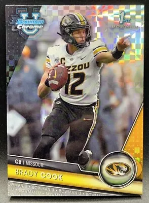 2023 Bowman Chrome University NCAA Brady Cook X-Fractor 1st Missouri Tigers #131 • $7.49