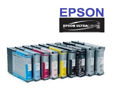 7x Original Epson Ink Stylus Pro 9600 7600/T5437 -T5431 Ink Cartridges 3.7oz • $777.61