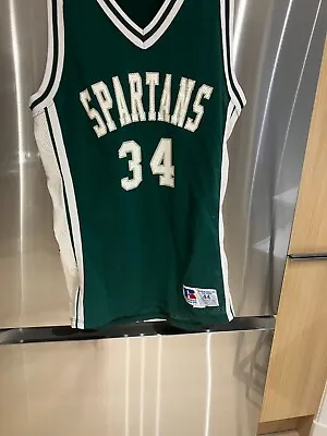 Michigan State  University Spartans Vintage Basketball Jersey Green Men's Large • $23.76