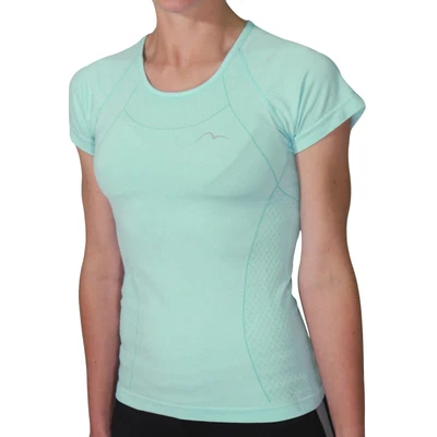 More Mile Womens Seamless Lite Short Sleeve Running Top T-Shirt - Green • £3.50