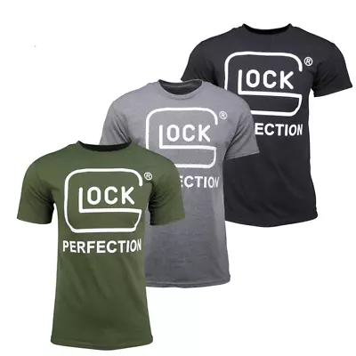 NEW Glock Men's Big Logo T-shirt Tee 17 19 Small-3X Black Sport Grey OD Green  • $14.95