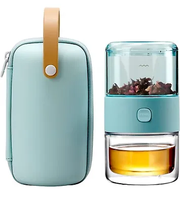 Travel Tea SetTritan Portable Teapot Infuser Set For One With 200ml Double Wa... • $27.99